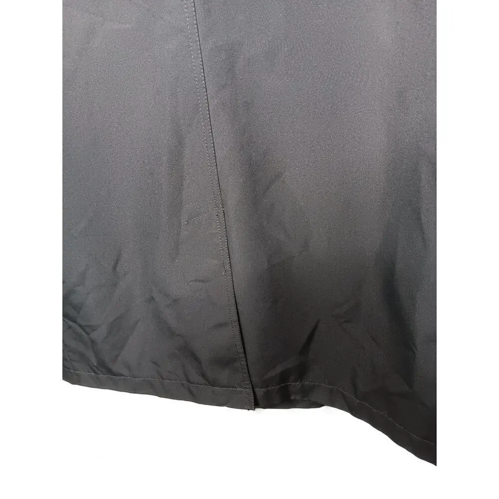 Cole Haan Men's Black Lightweight Trench Coat Size XL Water Resistant Button